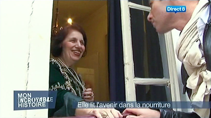 Voyance en direct pendant la émission TV "Mon incroyable histoire sur la chaine Direct8. Magda donne une voyance en direct avec la nourriture