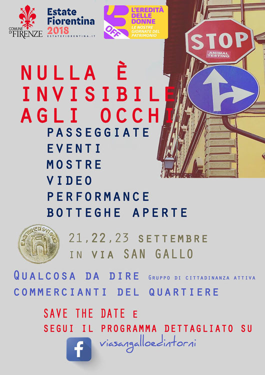 Affiche "Nulla è invisibile agli occhi" events à Florence