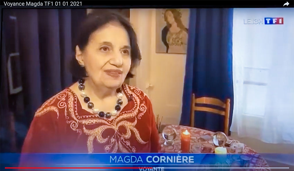 Voyance en direct, Magda donne une lecture du Marc de Café et Voyance au piano en TV dans l'émission TF1 du 01-01-2021
