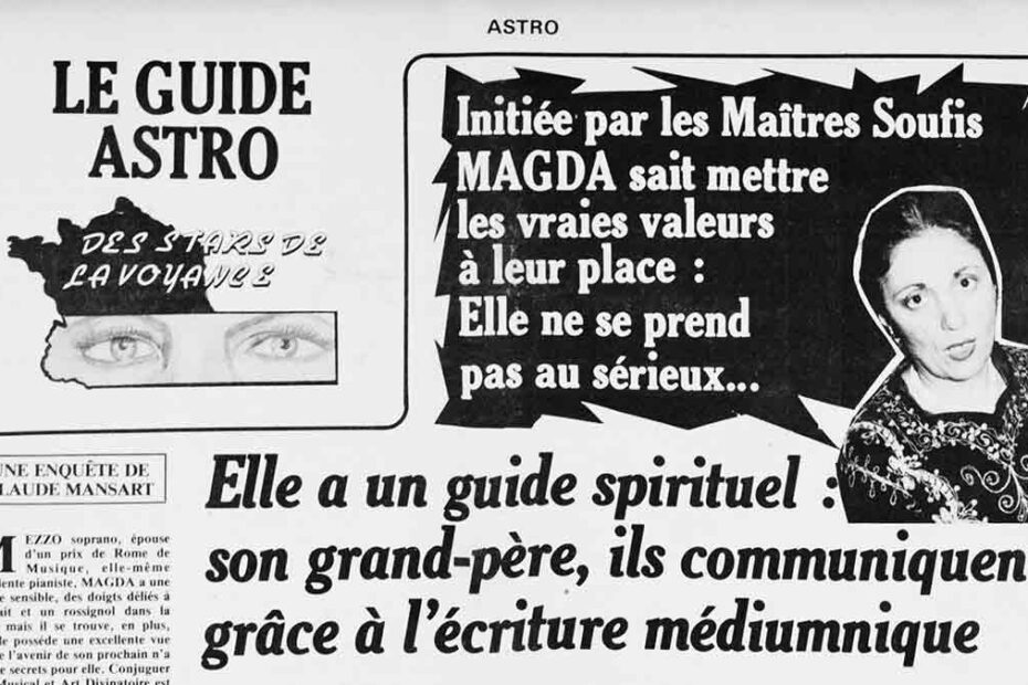 Article sur le magasin Astro à propos de Magda Cornière voyante est son histoire de médium dès sa jeunesse en Bulgarie et Turquie